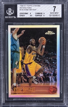 1996-97 Topps Chrome Refractor #138 Kobe Bryant Rookie Card – BGS NM 7